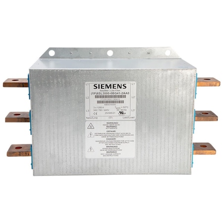 Siemens SINAMICS line filter Cl. A1 Input: 500-690V 3AC 50/60 Hz 1200A NMA: 6SL3000-0BG41-2AA0