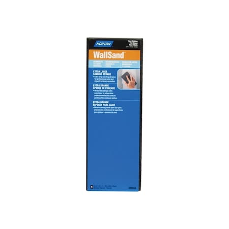 Norton Co WallSand Sanding Sponge, 9 in L, 3-5/16 in W, 80, 120 Grit, Fine, Medium, Aluminum Oxide Abrasive 00944