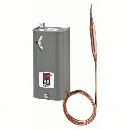 Johnson Controls Line Voltage Mechanical Thermostat, Heat or Cool, 25 to 225F, Screwdriver, 24 to 277V AC, 1C, 1H A19AAF-12C