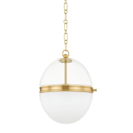 Hudson Valley Lighting Donnell 1 Light Pendant 12.5 In. Aged Brass 3815-AGB