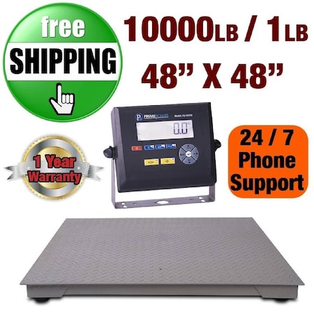 Prime Systems Prime Scale PS-10KF Series 10000x1lb Floor Scale 48x48 with PS-IN103 Indicator PS-10000F4x4+103-Ebay