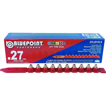 Blue Point 0.27 in. D X 4.5 in. L Plastic Strip Head Strip Loads, 100PK 27LS11L5