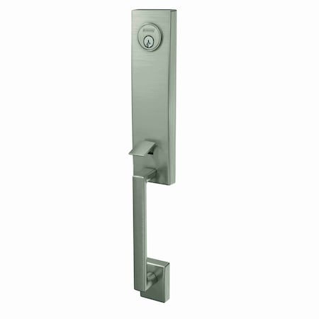 Schlage Residential Schlage Custom Custom 3/4 Trim Century Dummy Exterior Handleset Only Satin Nickel Finish FCT92CEN619