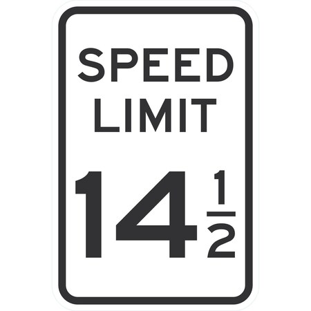 Lyle Speed Limit 14 1/2, 12x18, Engineer Grade, White G-3612-EG_12x18