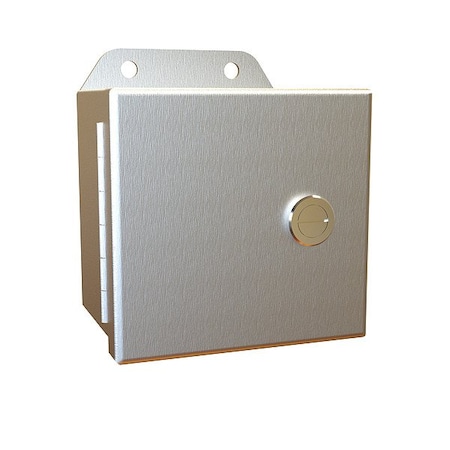 Hammond Latches Electrical Enclosure, 4 in H, 3 in D, 4 in W, 12, 13, 3R, 4, 4X, Aluminum EJ443AL