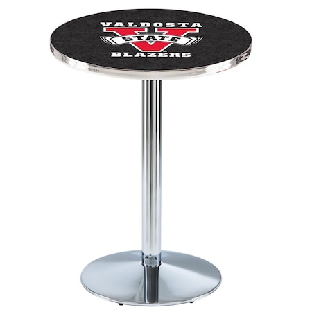 Holland Bar Stool Co 42" Chrome Valdosta State Pub Table, 36" dia. Top L214C4236ValdSt