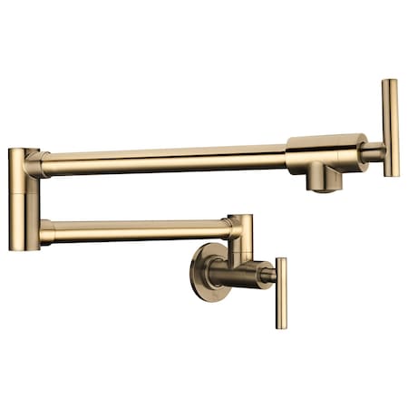 Anzzi Braccia Series 24" Wall Mounted Pot Filler in Champagne Bronze KF-AZ258CB