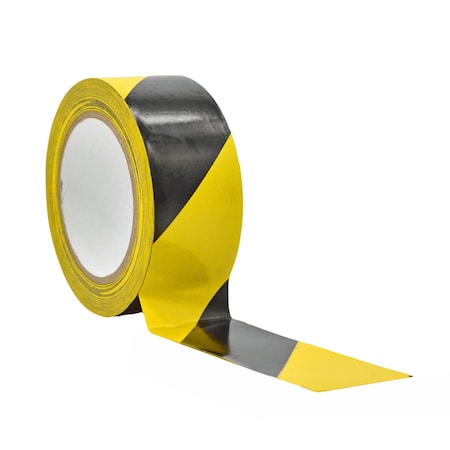 Wod Tape PVC, Black/Yellow, 2 inch (48mm) W., 7 mil Thickness, 24 PK WOD VSWT367-02000-24-36-BY