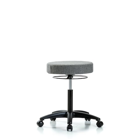 Blue Ridge Ergonomics Bench Stool, Med, Fabric, Casters, Gry BR-FMBSO-RG-NF-RC-F44