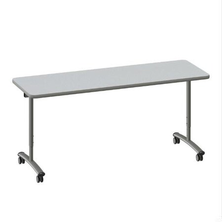 Correll Rectangle Premium Sit To Stand TFL Flip Top Table, 72 in W, 28 in to 38 in H, Particleboard Top FTS2472TF-15-14-13