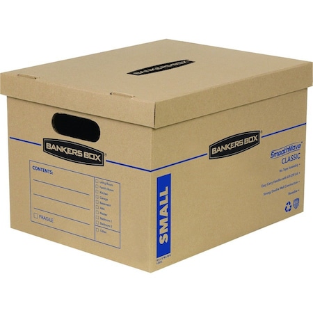 Smoothmove 15 in x 12 in x 10 in Moving Box, Kraft, Blue Printing, Kraft Corrugated Board, Double Wall, 32 ECT 7714209