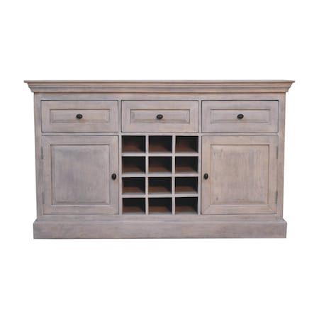 Homeroots 59in Brown Solid Wood Fireplace TV Stand 720016
