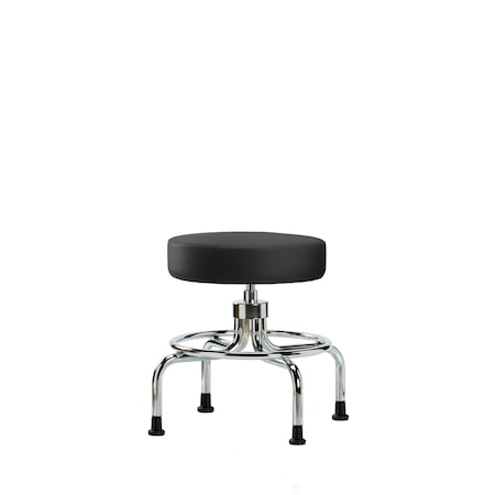 Blue Ridge Ergonomics Screw-Lift Stool, Vinyl, CR, Glides, Blk BR-VSLMD-CR-RG-8540