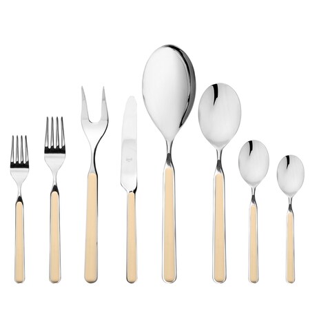 Mepra Fantasia Flatware Set - 43 Pieces - Sesame 10D622043
