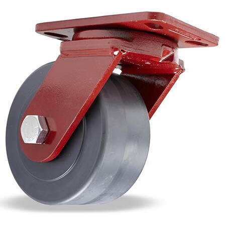 Hamilton Spinfinity Kingpinless ZFFM Series Swivel Caster, 6" x 3", Nylast High Performance Cast Nylon S-ZFFM-63NYB-FB