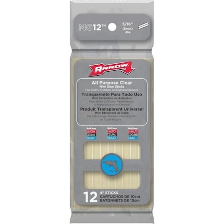 Arrow Fastener Glue Stick Mini Ap Clear 4In MG12