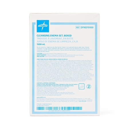 Medline Enema Bag Set with Slide Clamp, Boxed, 48PK DYND70100