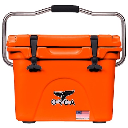 Orca Cooler, 20 qt Cooler, Blaze Orange, Up to 10 days Ice Retention ORCBZO020