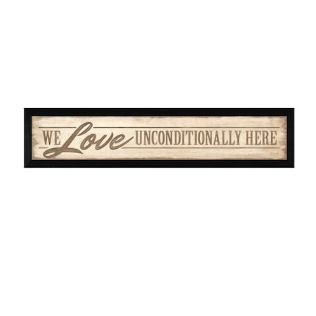 Homeroots Love Unconditionally 1 Black Framed Print Wall Art 415667