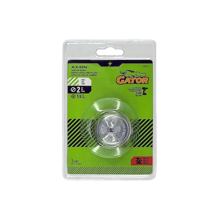 Gator Finishing 2 in. Crimped Wire Cup Brush, Fine 389864