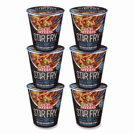 Nissin Cup Noodles Stir Fry, Korean BBQ, 2.89 oz Cup, 6PK NIS42403