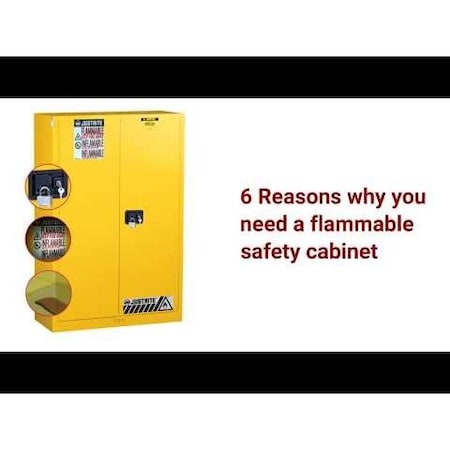 Justrite SAFETY CABINET 17 GAL 1 SHELF YELLOW JT8917008