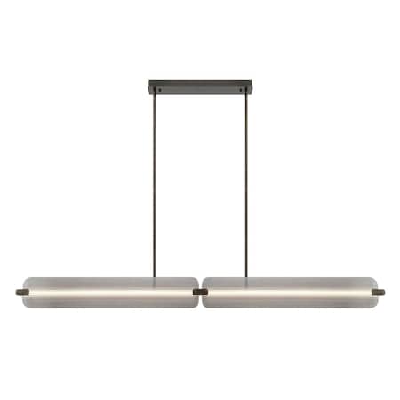 Euf Neoness, Chandelier, 4-Light, 67", Weathered Brass, Smoked Glass 50057-016