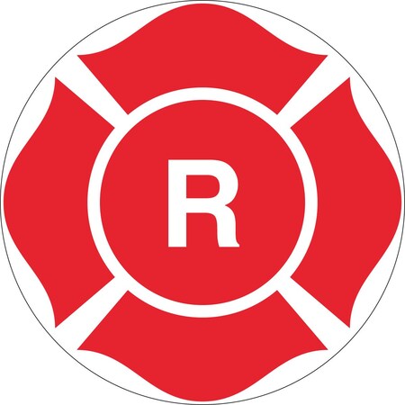 Brady R Truss Marking Sign, 8in Dia, Red on White 116361