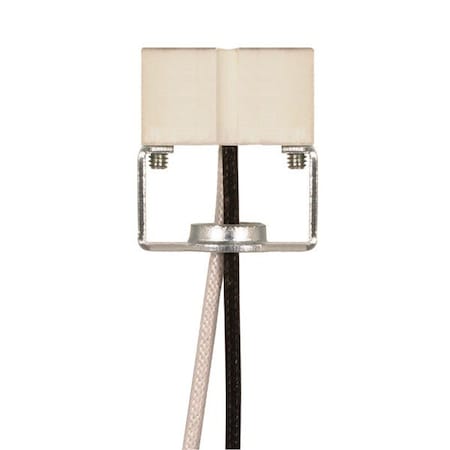 Satco GU10 Porcelain Halogen Sckt 1/8 IP Hickey 8in SF-1 200C Leads 1/16in Height 1-1/16in Dia 1000W 250V 80/1796