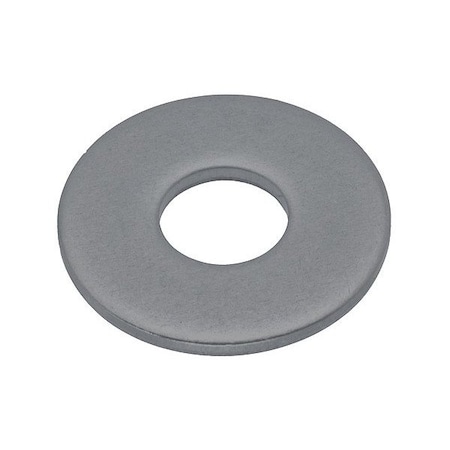 Zoro Select Flat Washer, For Screw Size #8 , PVC Not Applicable Finish, 25 PK WASB#8RPVC
