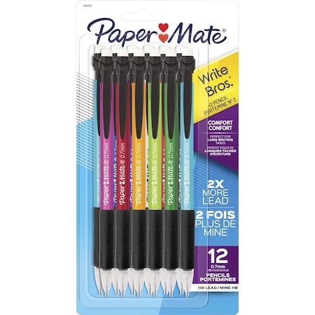 Paper Mate Write Bros Mechanical Pencil, 0.7mm, Assorted, 72PK 2104216