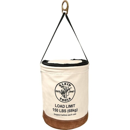 Klein Tools Bucket Bag, Natural, No. 1 Canvas, 1 Pockets 5104CLR22