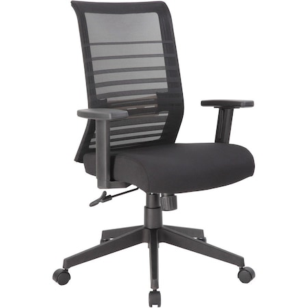 Boss Mesh Task Chair, Adjustable, Black B6566-BK