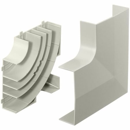 Hubbell Wiring Device-Kellems Flat Elbow Base and Cover, White PB3FEBCA