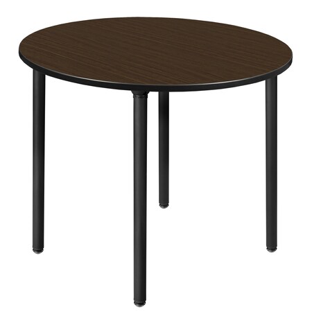 Regency Round Kee Large Breakroom Table, 48 in W, 48 in L, Neo Walnut TBF48RNDNWBK