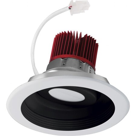 Elco Lighting 6in LED Light Engine, Adjustable Baffle Trim, 1600lm, 3000K, Black E616C1630W2