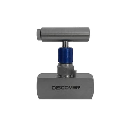 Discover 1/2 in. FxF Stainless Steel 6000 PSI Needle Valve 101005