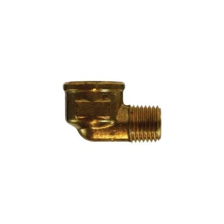 First Fitting & Fastener 3/8 FIP X 1/2 MIP BRASS 90 DEG EL REDUCING PIPE FITTING 28264MID