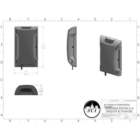 Aci 20K Wall Sensor w/ Stpt & Ovr A/20K-R2SO-A24-C5