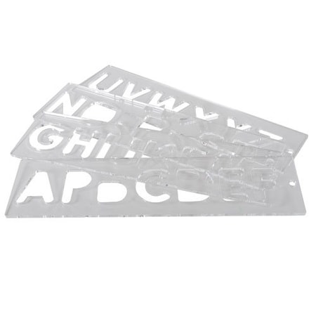 Trend Tool Technology Uppercase Letter Template Set for Sign Making, Clear Plastic, TEMP/LUC/57 U*TEMP/LUC/57