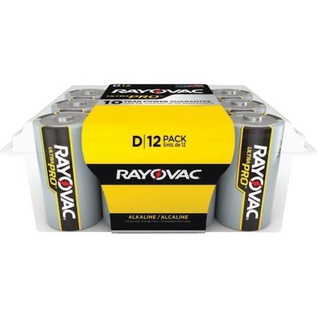 Rayovac UltraPro D Alkaline Battery, 12PK ALD-12PPJ