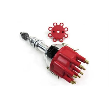 Absurdo Race Pro Billet Ready to Run Electronic Distributor Cap for SB Ford 289-302, Red AB2204425