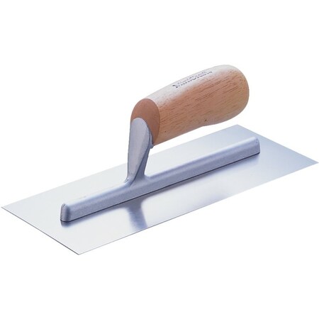 Vulcan Cement Trowel, 16 in L Blade, 4 in W Blade, Right Angle End, Ergonomic Handle, Wood Handle 16216