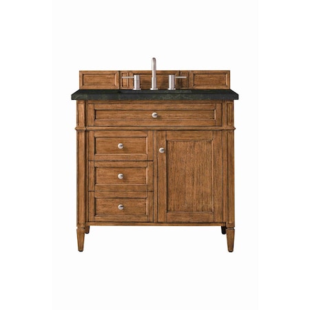 James Martin Vanities Brittany 36" Single Vanity, Saddle Brown, w/ 3 CM Phantome Eclos Top 650-V36-SBR-3PHT