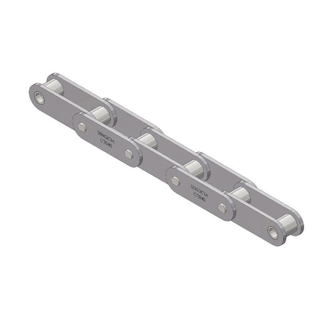 Senqcia C2040R100 Conveyor Series Double Pitch Riveted Standard , 100 ft OAL, 1P, .312 Dia x .313 W S-C2040R100