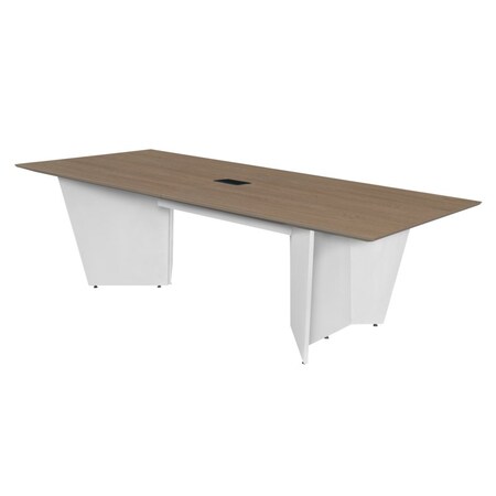 Regency Array 72in Conference Table with Power Data Grommet- Noble Oak/ White ACT7236NOWH