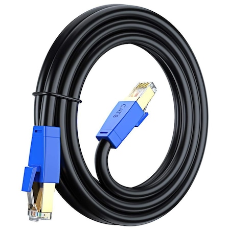 Maximm 25ft Cat8 Outdoor Waterproof Ethernet Cable, Black C8O-25FT-BLACK