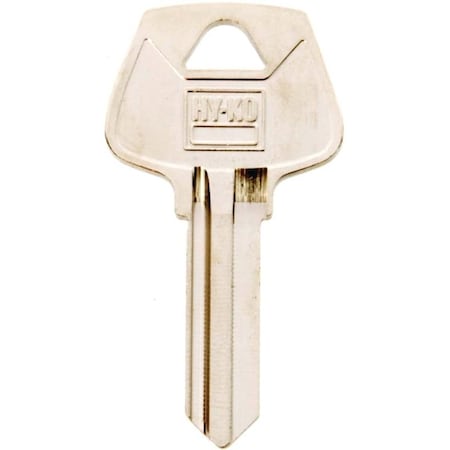 Hy-Ko Key Blank, Brass, Nickel, For: Sargent Cabinet, House Locks and Padlocks 11010S3