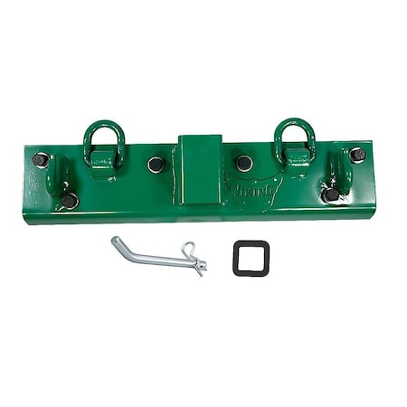 Mytee Products 22in x 5-1/2in Bolt-on Steel Plate w/ D Rings & Grab Hooks for Tractor Bucket TBP-DGH