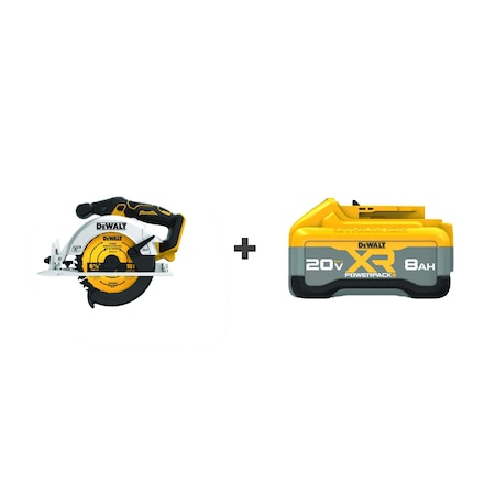 Dewalt Circular Saw 20V 6-1/2"/Bonus 20V MAX DCS565B/DCB2108